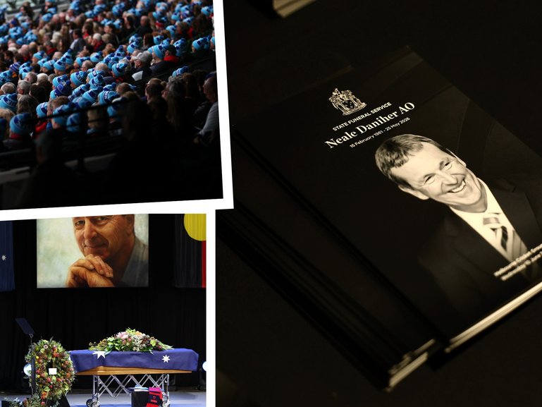 Neale Daniher farewelled in emotional state funeral