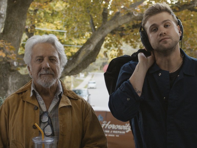 Tuner stars Dustin Hoffman and Leo Woodall.