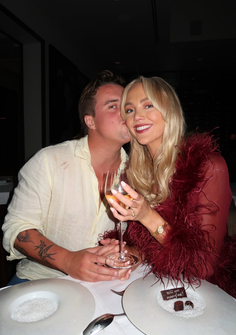 Annie Knight and her fiance Henry Brayshaw.