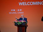 US President Donald Trump delivers remarks at a state banquet at the Great Hall of the People in Beijing during a two-day summit with President Xi Jinping of China, May 14, 2026.