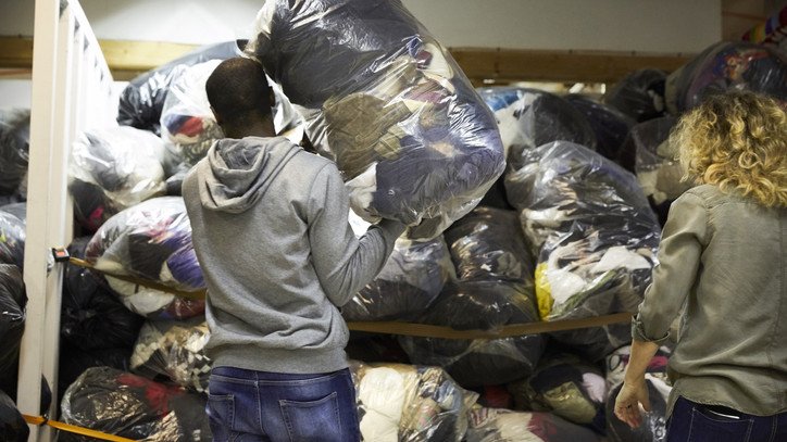 Horror find hidden among donated clothing.