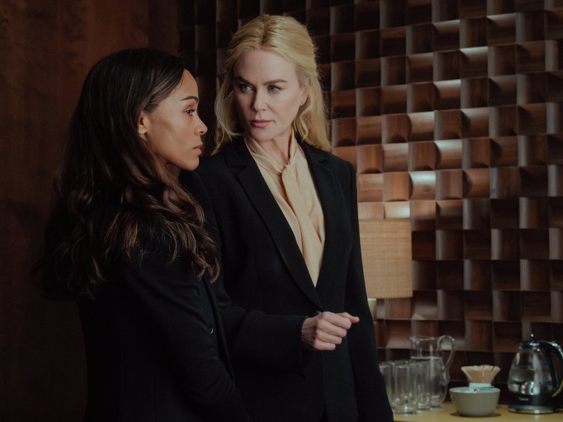 L-R: Zoe Saldaña and Nicole Kidman star in Lioness.