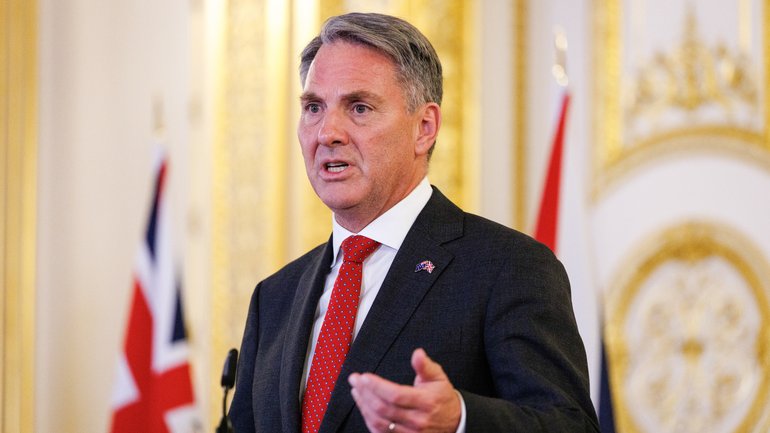 Richard Marles, Australia's defense minister, at the annual AUKMIN summit in London, UK, on Wednesday.