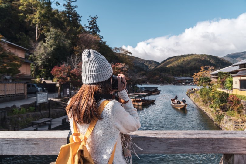Young traveller in Japan.