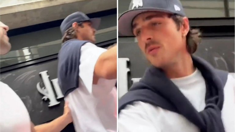 The Euphoria and Frankenstein star has been captured snapping at a fan on the streets of Tokyo.
