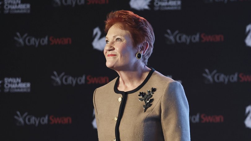 One Nation leader Pauline Hanson has opened up about her time in prison and revealed allegations of domestic violence during her second marriage in an emotional speech while campaigning in Perth.