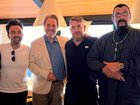 Tommy Robinson, Errol Musk, Sergei Sergienko and Steven Seagal at the Hilton Hotel in Moscow earlier this month. 