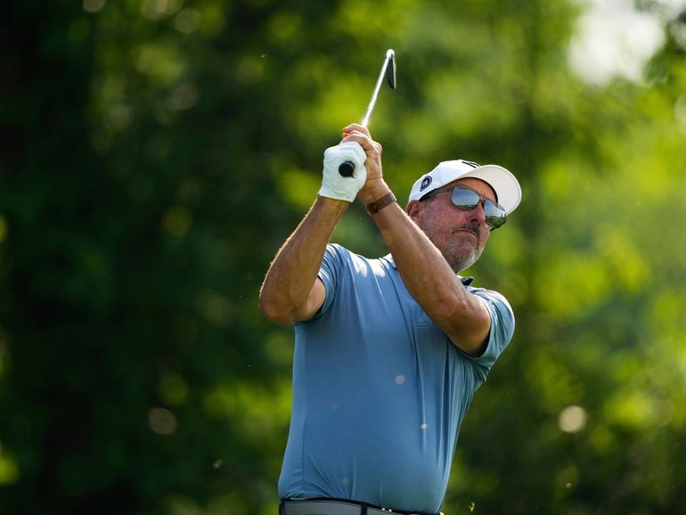 Phil Mickelson has been kicked out of a golf club following allegations involving a female employee. (AP PHOTO)