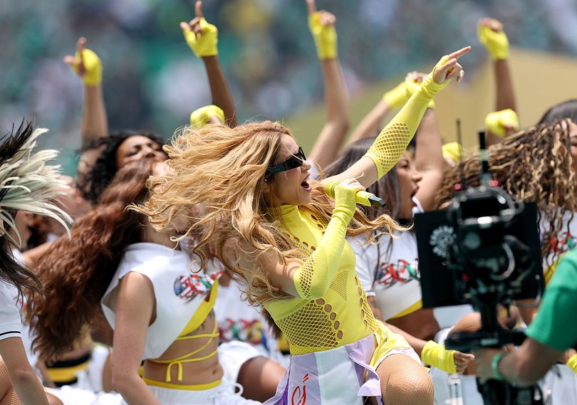 Shakira leads the way during the Opening Ceremony for the FIFA World Cup 2026.