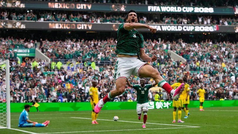Mexico have made a winning start to their World Cup campaign with Raul Jimenez one of their scorers. (AP PHOTO)