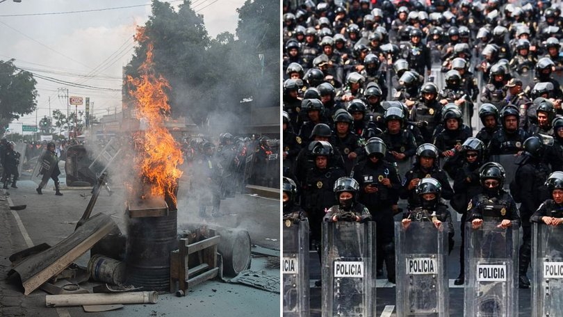 Violent clashes, riot police and multiple red cards overshadowed Mexico’s World Cup opener