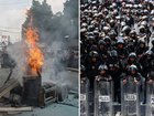 Violent clashes, riot police and multiple red cards overshadowed Mexico’s World Cup opener