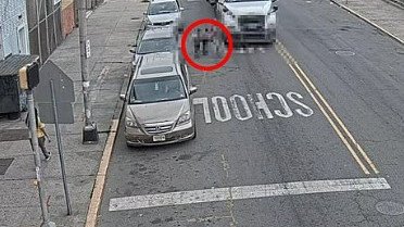 Confronting video footage has captured the moment a woman and two children were struck by an 18-wheeler truck while walking to school in New Jersey.