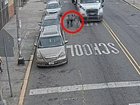Confronting video footage has captured the moment a woman and two children were struck by an 18-wheeler truck while walking to school in New Jersey.