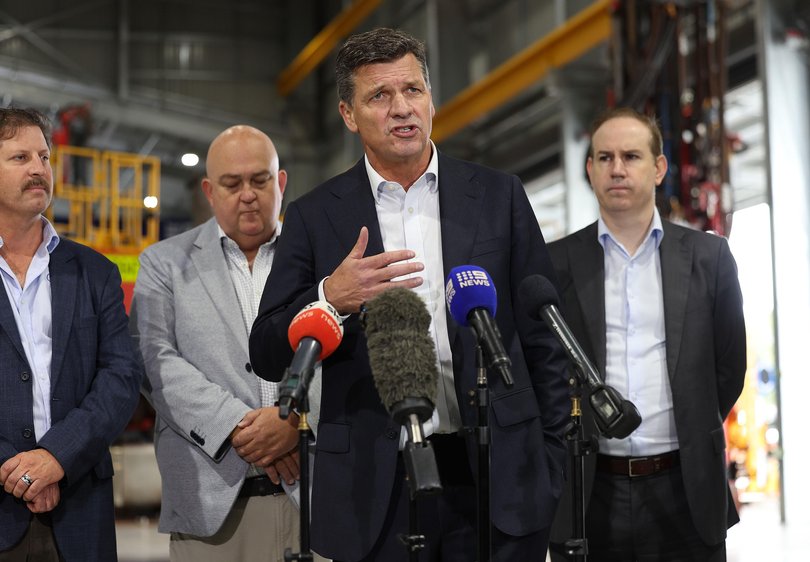 Leader of the Opposition Angus Taylor visits Wallis Drilling in Hazelmere as part of his visit to Perth.