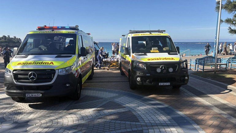 A woman is critical after a shark attack on Saturday morning at Sydney’s Coogee beach, Sydney. Supplied