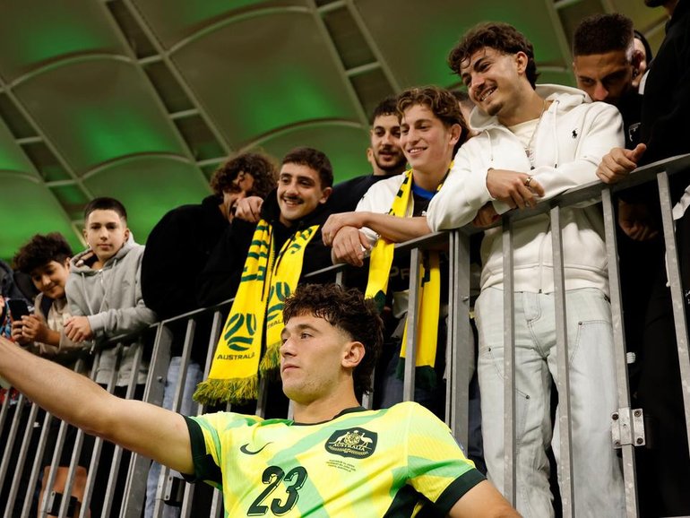 Alessandro Circati has quickly established himself as one of the Socceroos' best young players. (Richard Wainwright/AAP PHOTOS)