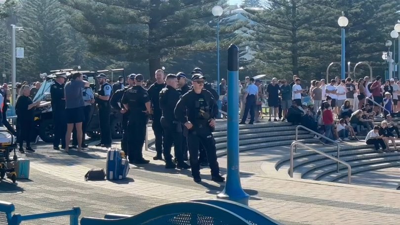 Emergency services were called to the beach about 11.15am on Saturday.