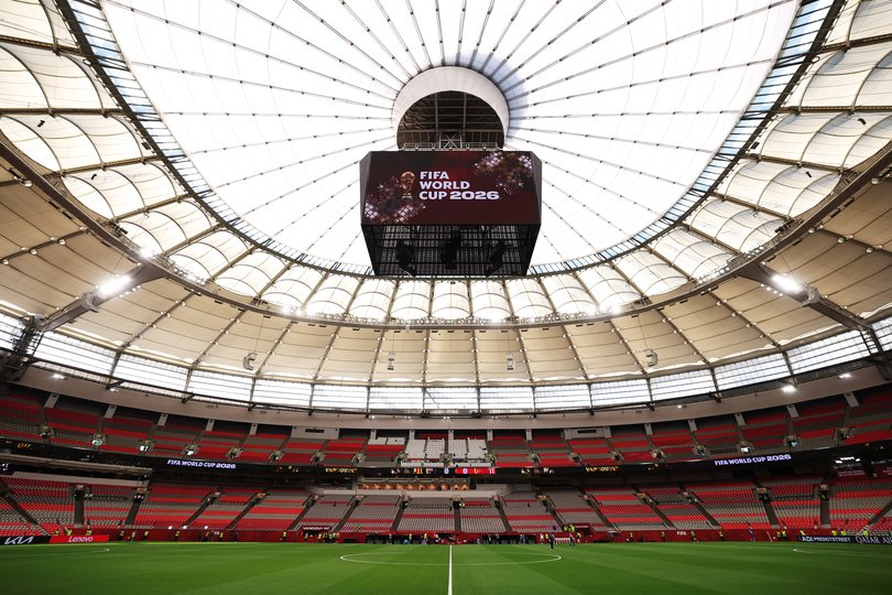The view inside BC Place ahead of the Socceroos’ World Cup opener.