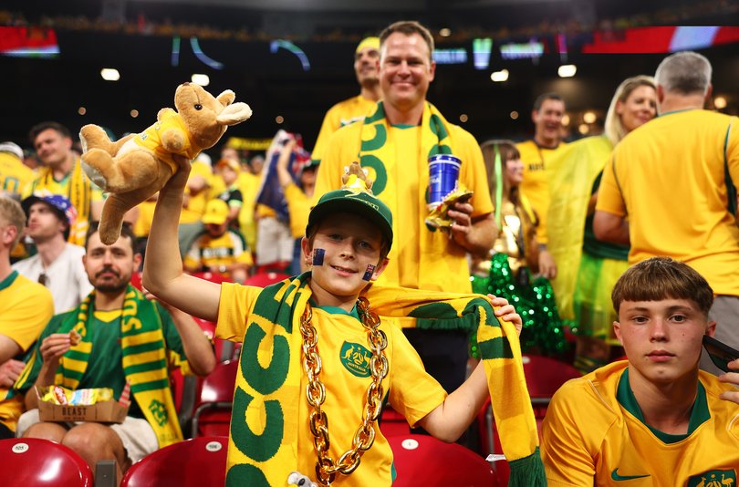 Fans of Australia enjoy the atmosphere.