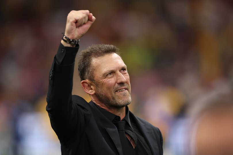 VANCOUVER, BRITISH COLUMBIA - JUNE 13: Tony Popovic, Head Coach of Australia, celebrates after the team's victory in the FIFA World Cup 2026 Group D match between Australia and Türkiye at BC Place Vancouver on June 13, 2026 in Vancouver, British Columbia. (Photo by Stu Forster/Getty Images)