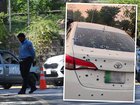 A white Toyota hire car littered with bullet holes has laid bare the terrifying moments that led to the tragic death of a nine-year-old Perth girl in Pakistan.