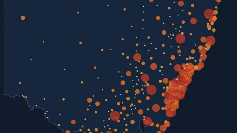 A heatmap Pauline Hanson said shows donations to the Fire the Liar campaign. Picture: NewsWire Handout