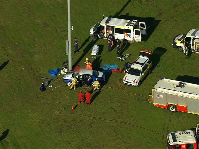 A driver tragically died at the scene.