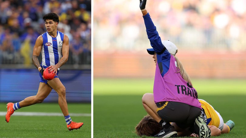 North Melbourne small forward Paul Curtis has learnt his fate for the dumping tackle that concussed Eagle Hamish Davis.