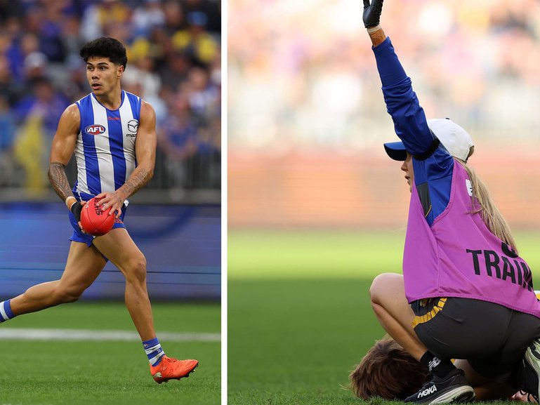 North Melbourne small forward Paul Curtis has learnt his fate for the dumping tackle that concussed Eagle Hamish Davis.