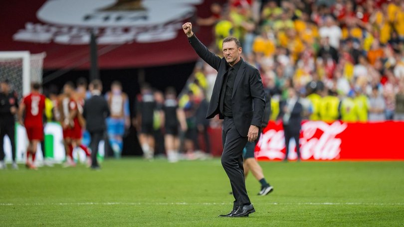 Tony Popovic earned high praise for engineering Australia's 2-0 World Cup win over Turkey. (EPA PHOTO)
