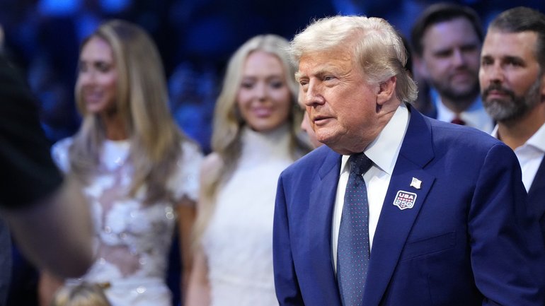 President Donald Trump attends the UFC Freedom 250 on the South Lawn of the White House.