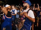 New York Knicks fans celebrate in New York after their team won the NBA Championship on Saturday, June 13, 2026. 