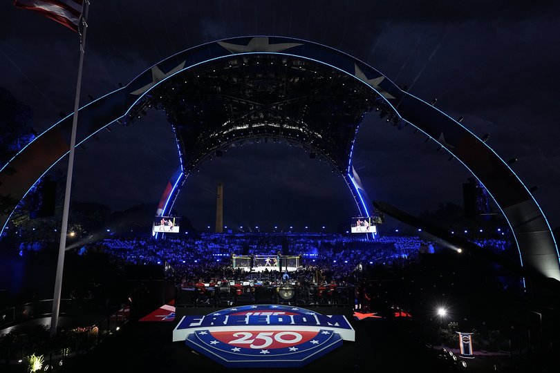 A fight takes place during ÒUFC Freedom 250,Ó a UFC event hosted by President Donald Trump for his 80th birthday.