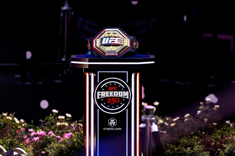 The UFC Freedom 250 Title Belt.