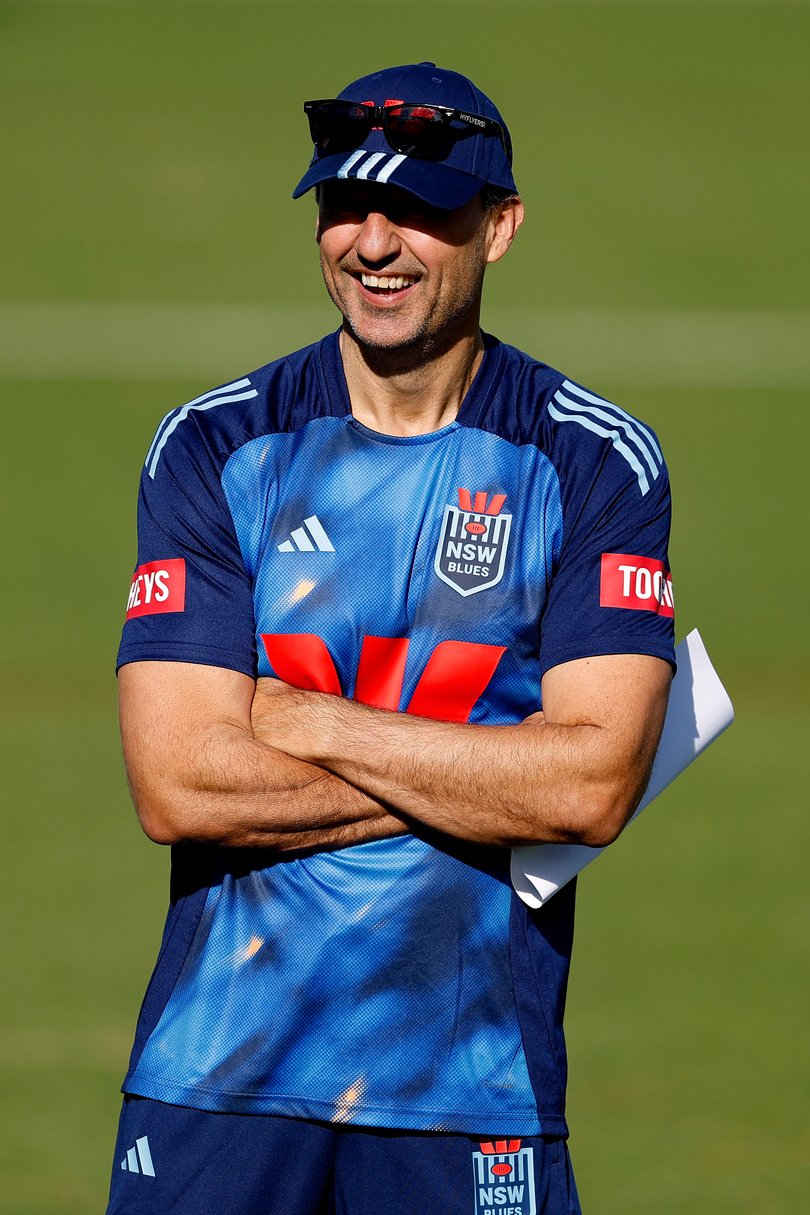 NSW Blues coach, Laurie Daley looks on during a NSW Blues Men's State of Origin training session.
