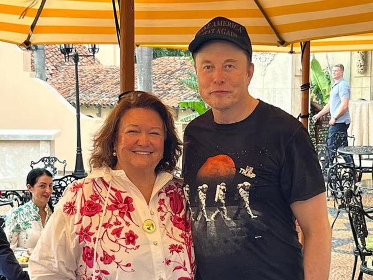 Gina Rinehart has emerged as a billion-dollar investor in Elon Musk’s huge SpaceX share market float.