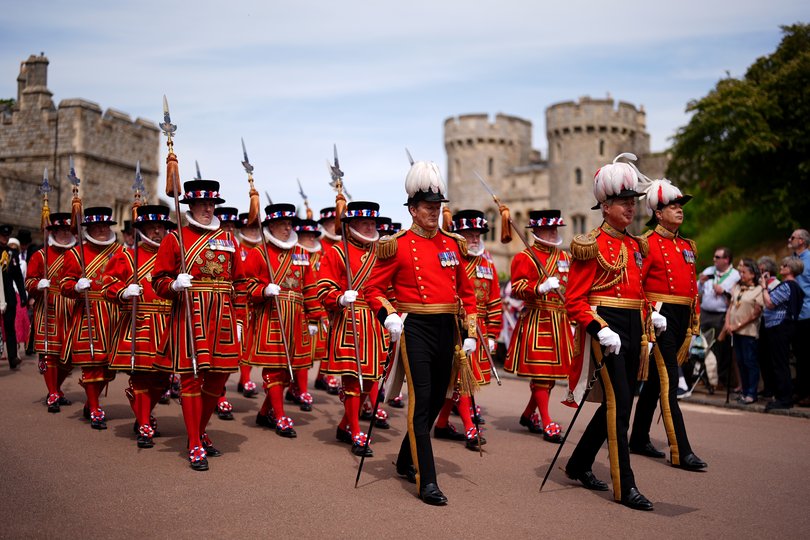 Yeomen of the Guard during the annual Order of the Garter Service.