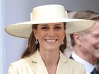  Catherine, Princess of Wales smiles and waves as she attends the 2026 Order Of The Garter Service at Windsor Castle on June 15, 2026 in Windsor, England. 