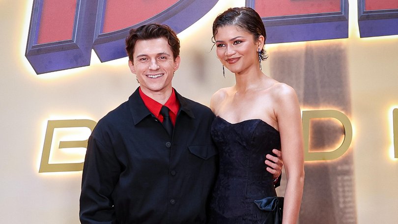 Tom Holland and Zendaya attend the Spider-Man: Brand New Day photocall at Four Seasons Hotel on June 15, 2026 in Madrid, Spain.