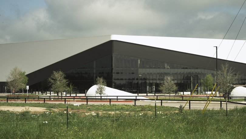 A SpaceX building at the centre of what Bastrop locals call “Elon Land”.