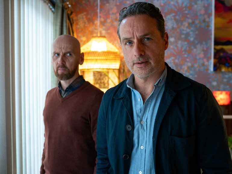 Ewen Bremner and Andrew Lincoln in Coldwater.