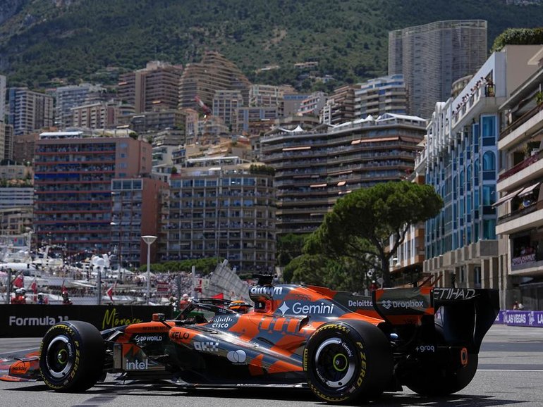 Oscar Piastri was bumped up to fourth in Monaco, then back to fifth, which McLaren are appealing. (AP PHOTO)