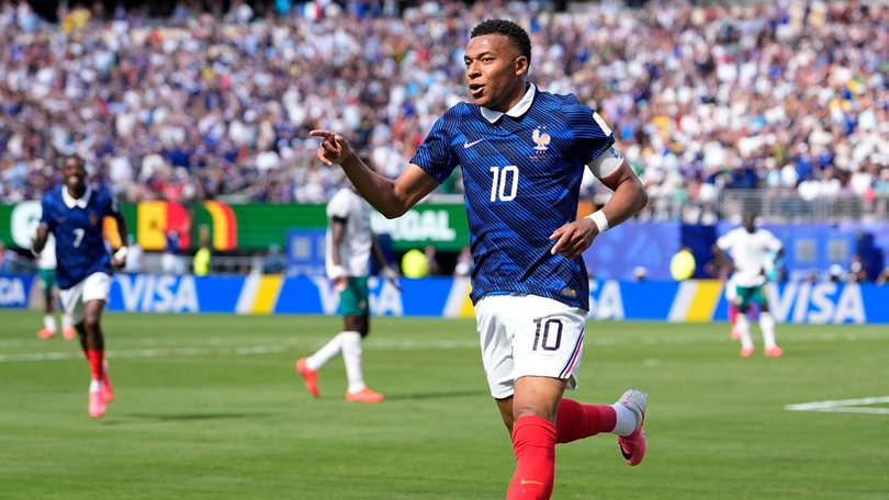 A second-half Kylian Mbappe brace has steered France to an opening World Cup win over Senegal. (AP PHOTO)
