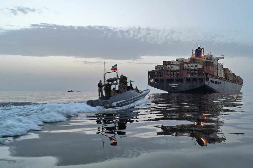 Islamic Revolutionary Guard Corps image taken in Strait of Hormuz, on April 21.