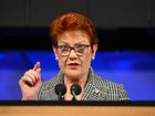 One Nation leader Pauline Hanson addresses the National Press Club in Canberra, Wednesday, June 17, 2026. (AAP Image/Lukas Coch) NO ARCHIVING
