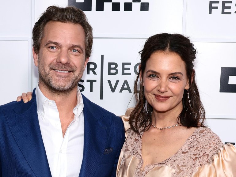 Joshua Jackson and Katie Holmes attend the Happy Hours Premiere during the 2026 Tribeca Festival.