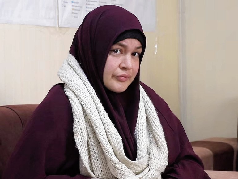ISIS Brides - The wives and relatives of Islamic State fighters who this week tried unsuccessfully to flee Syrian refugee camps to return to Australia have been identified. Zeinab Ahmed (pictured) is the second-eldest daughter of Mohammed and Kawsar Abbas.