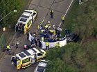 Two children in critical condition after pram hit by car.