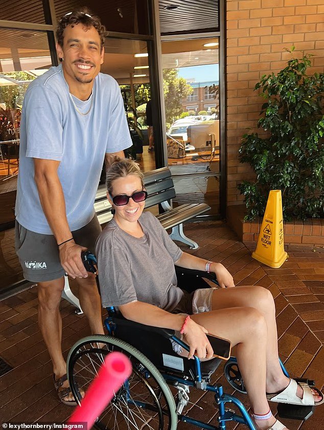 Lexy and her fiance David Nyika (pictured).